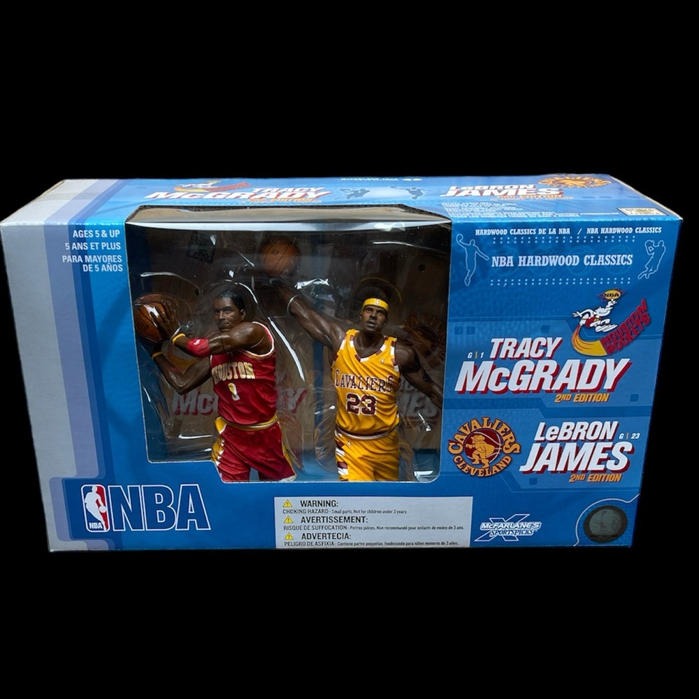 2005 McFarlane NBA Hardwood Classics LEBRON JAMES & TRACY MCGRADY Figure Set
